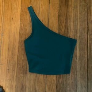 green one shoulder top